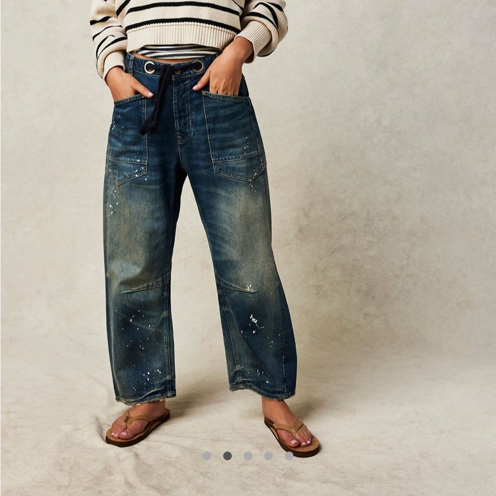 We the Free Moxie Pull on Barrel Jeans, 26